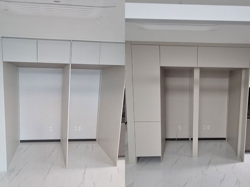 냉장고장 리폼 시공 사진