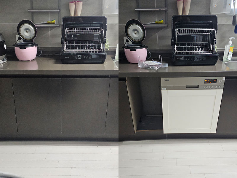 식기세척기장 리폼 시공 사진